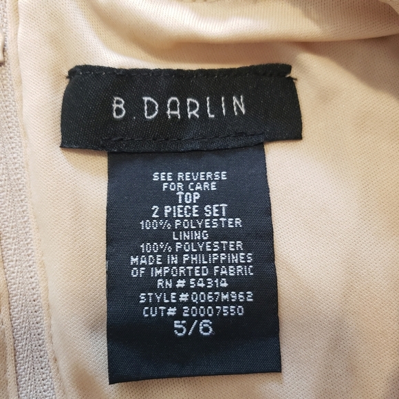 B DARLIN CROP TOP GOLD TOP...SIZE:5/6 - Picture 6 of 6